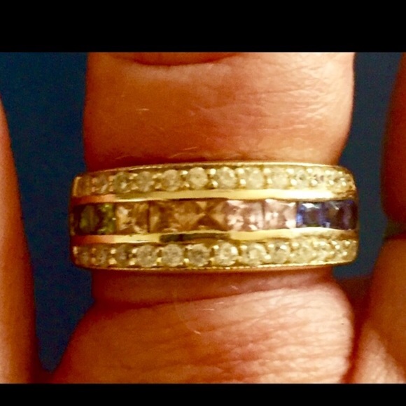 Beautiful Sterling in gold Sapprires !