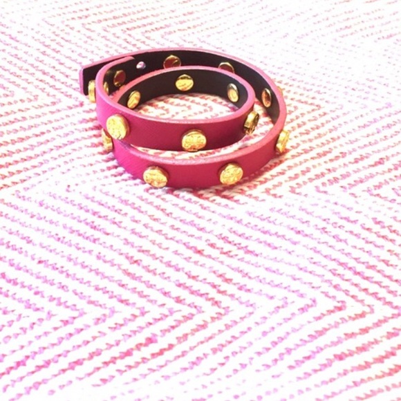 Like new Tory Burch pink wrap around bracelet