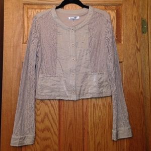 Short brown lace jacket