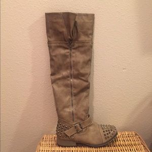 Faux leather boots