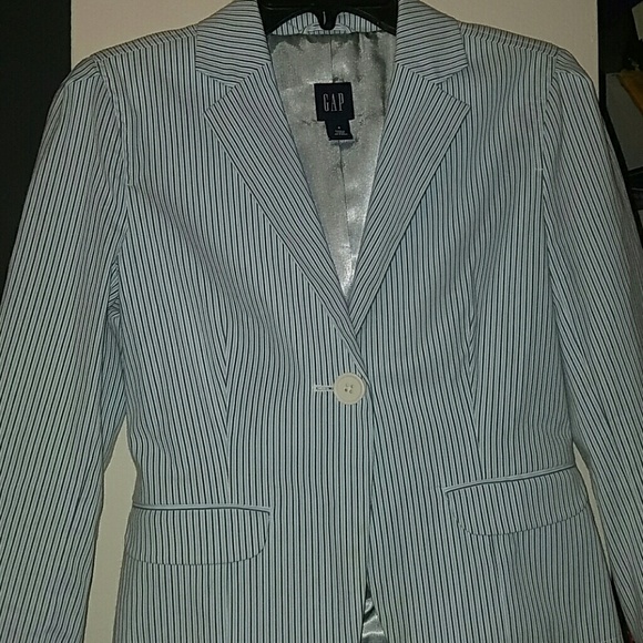 Gap One button Striped Blazer - Picture 2 of 4