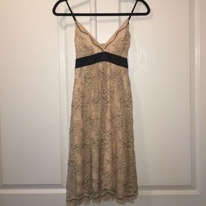 Tan lace dress
