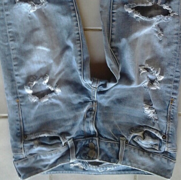 American eagle destroyed capri crop jeans 2 artist