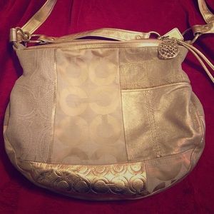 Coach gold purse