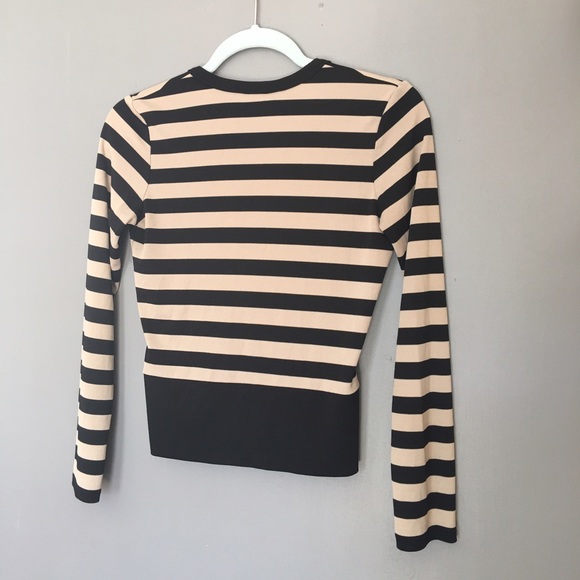 BANANA REPUBLIC - striped wrap top - Picture 2 of 3