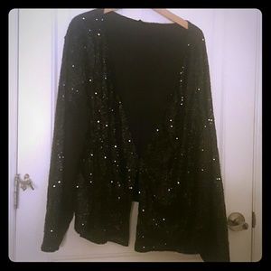 Plus size Black sequin jacket