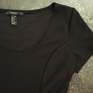 Forever 21 Dress Black A line & scoop neck Medium