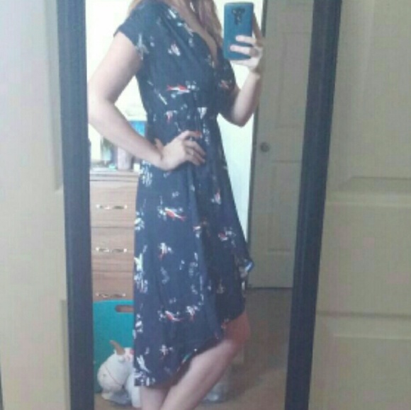 Bird print dress