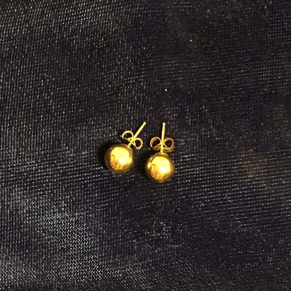 Gold filled ball earrings - Picture 3 of 3