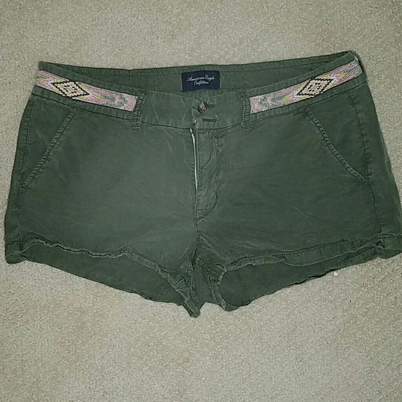 Green American Eagle shorts