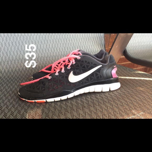 Pink and Black Nikes
