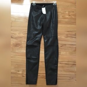 H&M Leather Look Pull On Woman's Pants, 4