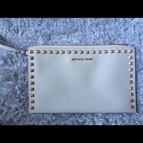 Michael Kors Selma studded clutch LARGE
