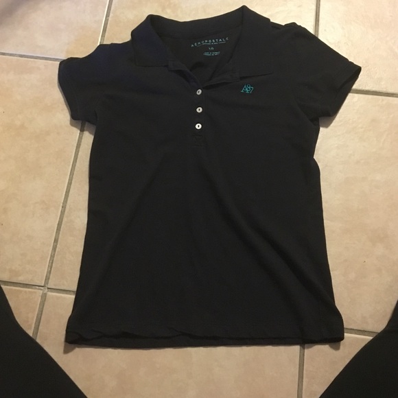 Black Aeropostale Polo Shirt