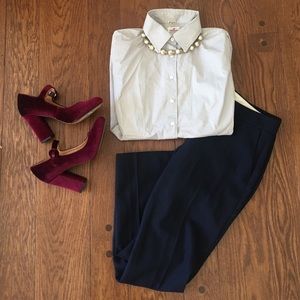 J. Crew Haberdashery Button Down Polka Dot Shirt