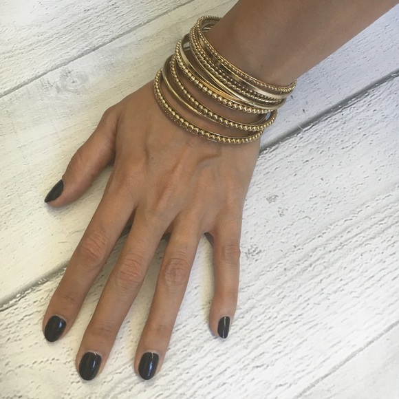 Gold Bangle Set - Picture 2 of 4