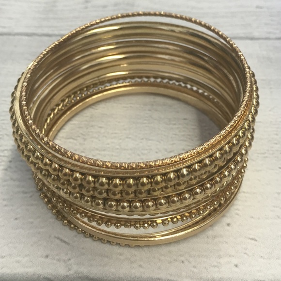 Gold Bangle Set - Picture 3 of 4