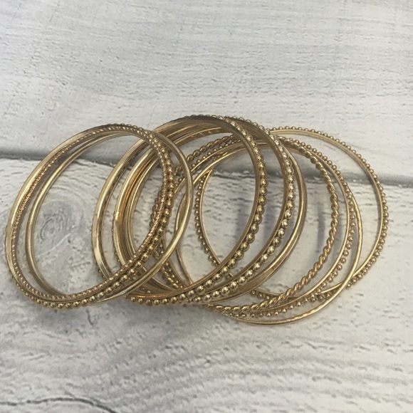 Gold Bangle Set - Picture 4 of 4