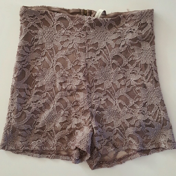 high waisted lace shorts