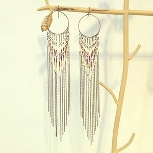 Long beaded earrings