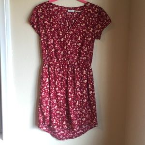 Red floral dress