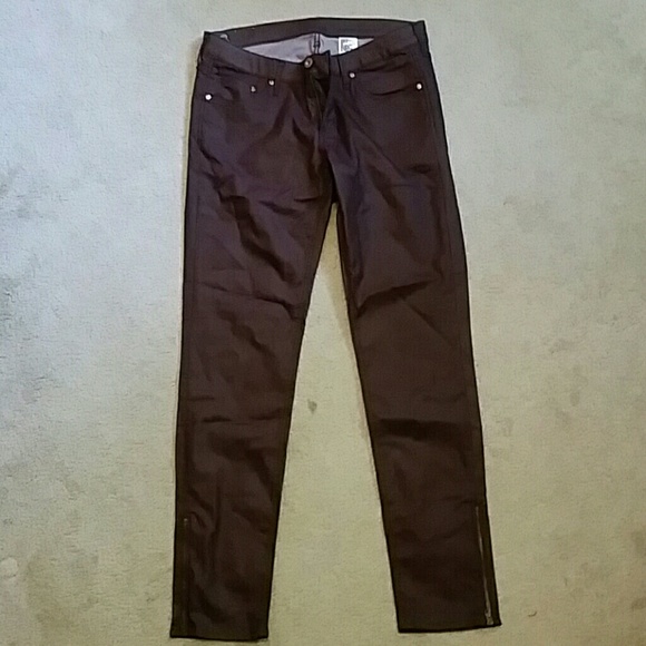 Burgendy cigarette pant