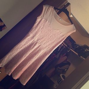 Pink lace dress