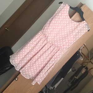 Light pink polka dot dress