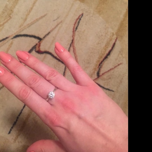 18K white gold plated ring - Picture 2 of 5