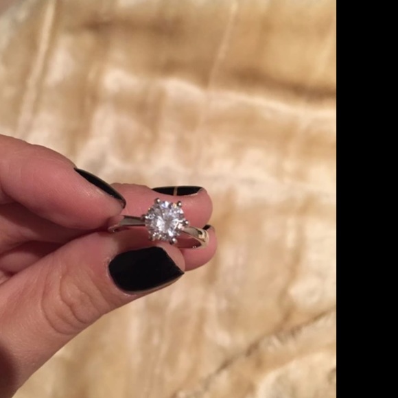 18K white gold plated ring - Picture 4 of 5