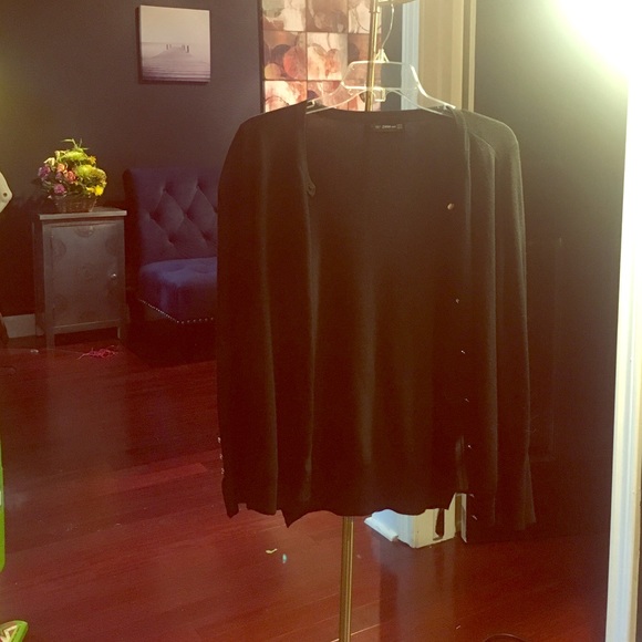 Zara black cardigan