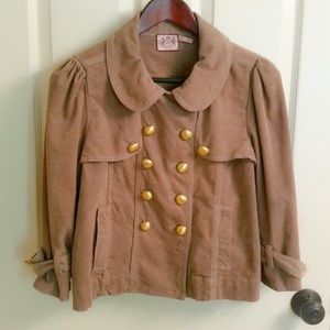 Juicy Couture Cropped Cordouroy Jacket