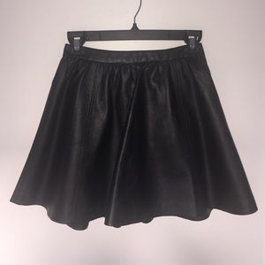 H&M Faux Leather Skater Skirt