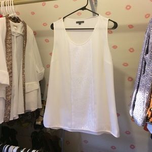 White Sequined Tank
