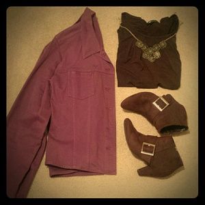 Christopher & Banks // Fall Purple Jacket - L