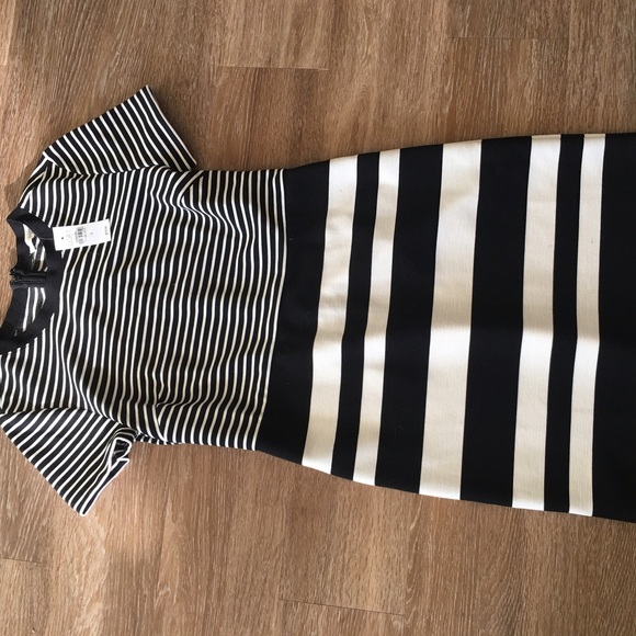 LOFT black and white striped dress.