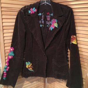 Brown corduroy fitted jacket