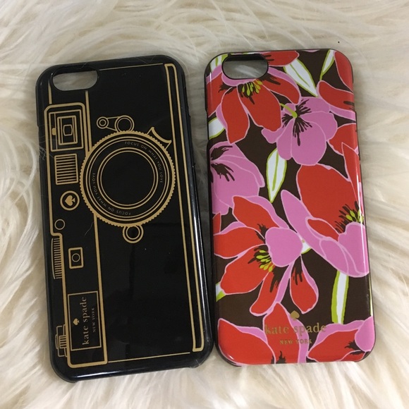 Two Kate Spade iPhone cases