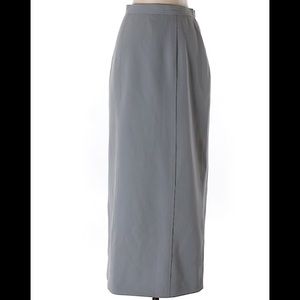 Armani grey fitted midi skirt