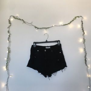 distressed high waisted shorts