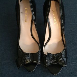 Simple black prada heels