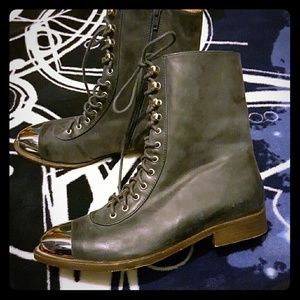 Jeffrey Campbell lace up combat boots , worn once!