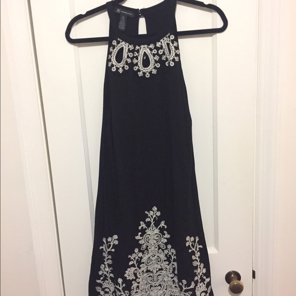 INC Embroidered Halter Dress