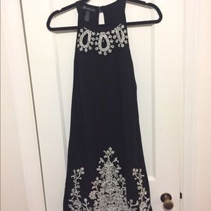 INC Embroidered Halter Dress