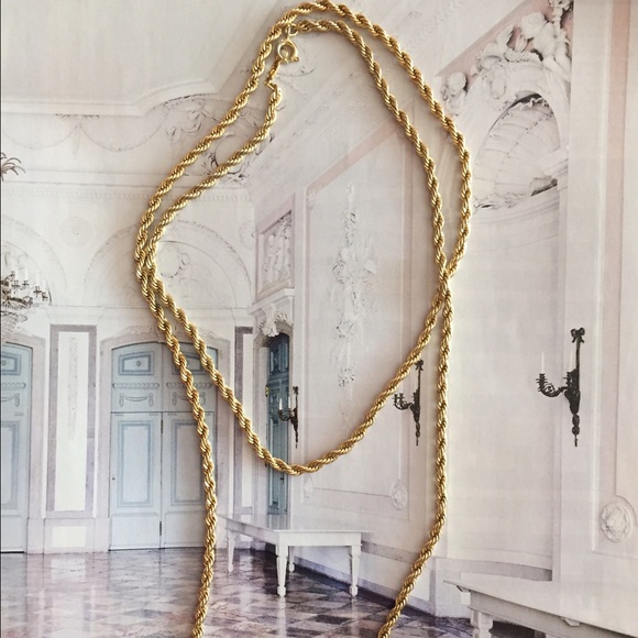 Goldtone Rope 30" Necklace - Picture 1 of 2