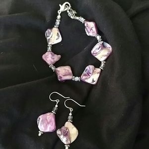 Bracelet with matching earrings