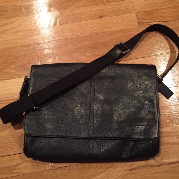 Leather coach woman's messenger bag