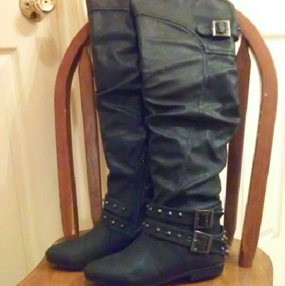 Black over the knee boots