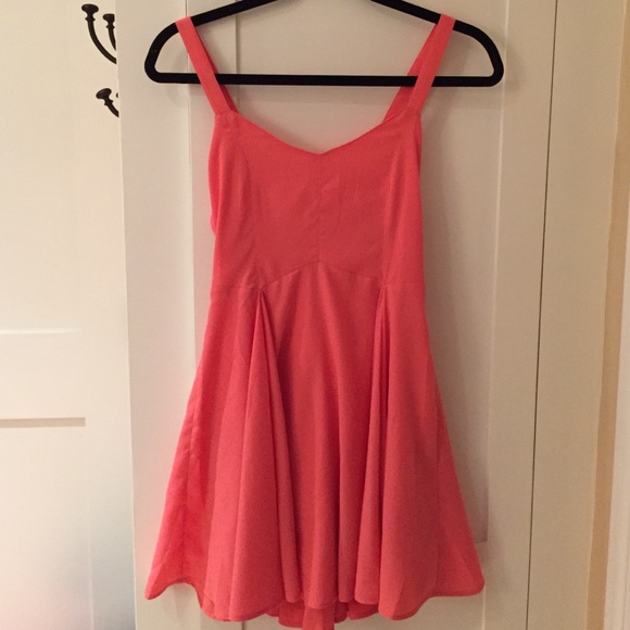 Urban Outfitters Lace Up Coral Dress - Sz SMALL