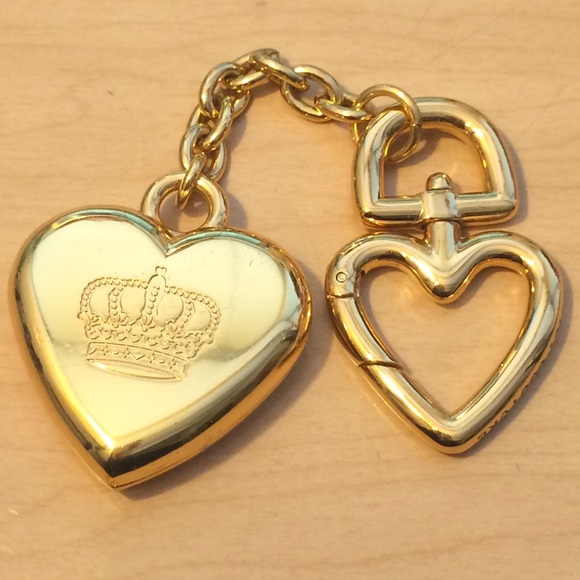 Juicy Couture Goldtone Heart Keychain/ Purse Charm